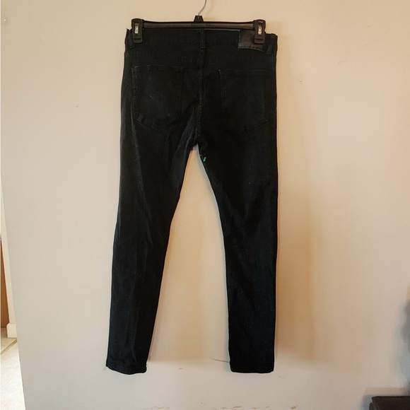 Trestles Supply Co Jeans Mens Size 36 Black Distressed Paint Splatter Jeans 30 - Picture 3 of 3